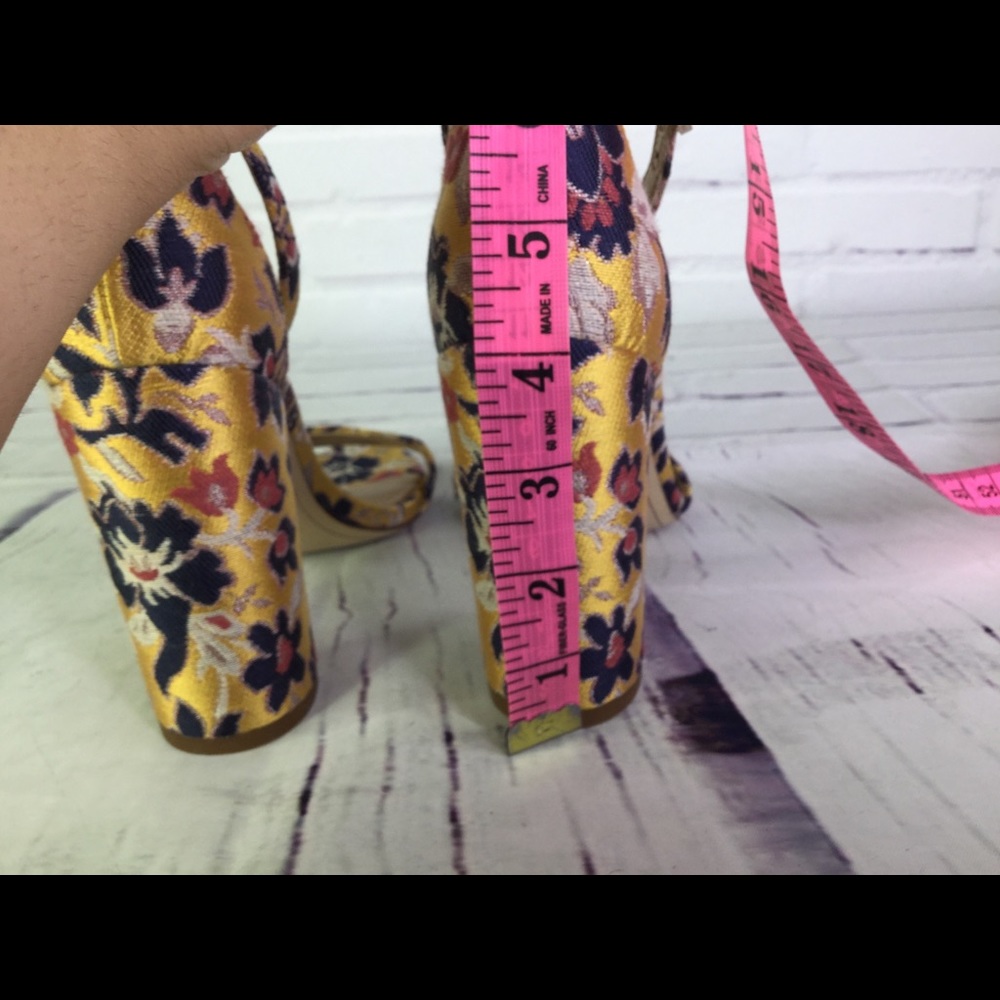 Sam Edelman Yaro Sz 6 Gatsby Floral Jacquard Heels - Picture 5 of 8